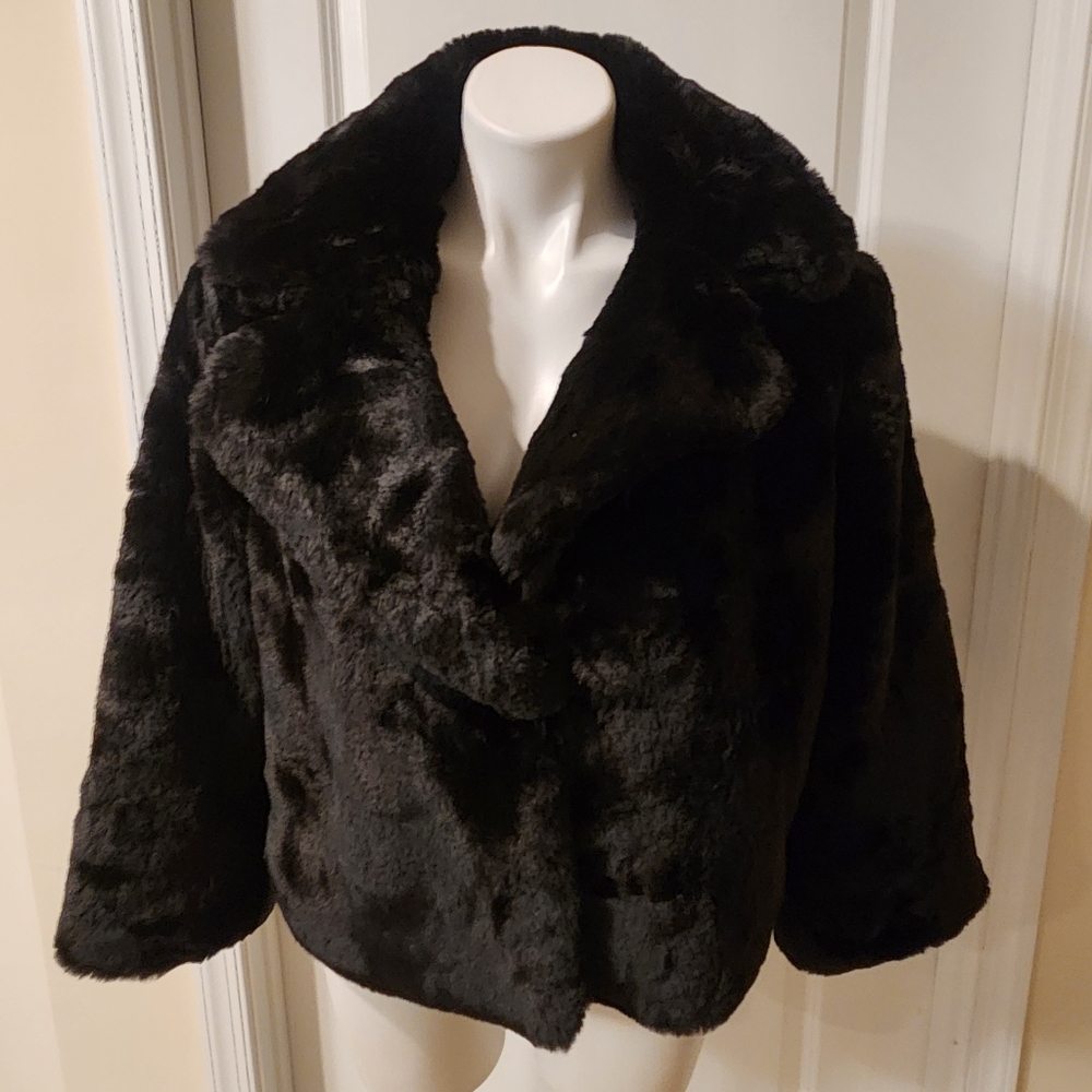 Women's Black Faux Fur Jacket